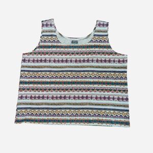 Vintage Tribal Print 90s Tank Top